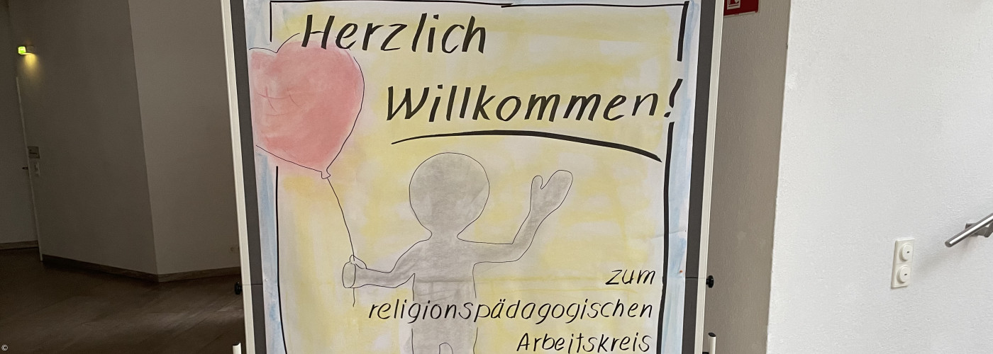 Willkommensschild am Studientag